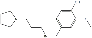 2-methoxy-4-({[3-(pyrrolidin-1-yl)propyl]amino}methyl)phenol 结构式