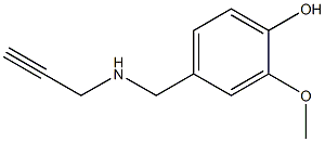 2-methoxy-4-[(prop-2-yn-1-ylamino)methyl]phenol 结构式