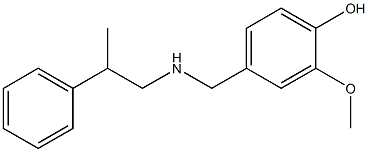 2-methoxy-4-{[(2-phenylpropyl)amino]methyl}phenol 结构式