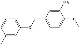 2-methoxy-5-(3-methylphenoxymethyl)aniline 结构式