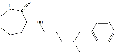 3-({3-[benzyl(methyl)amino]propyl}amino)azepan-2-one 结构式