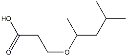 3-(1,3-dimethylbutoxy)propanoic acid 结构式