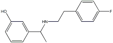 3-(1-{[2-(4-fluorophenyl)ethyl]amino}ethyl)phenol 结构式