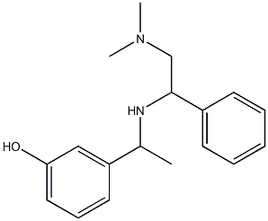 3-(1-{[2-(dimethylamino)-1-phenylethyl]amino}ethyl)phenol 结构式