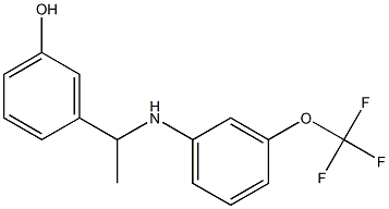 3-(1-{[3-(trifluoromethoxy)phenyl]amino}ethyl)phenol 结构式