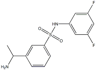 3-(1-aminoethyl)-N-(3,5-difluorophenyl)benzene-1-sulfonamide 结构式