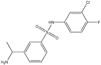 3-(1-aminoethyl)-N-(3-chloro-4-fluorophenyl)benzene-1-sulfonamide 结构式