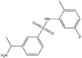 3-(1-aminoethyl)-N-(5-fluoro-2-methylphenyl)benzene-1-sulfonamide 结构式