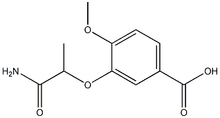 3-(1-carbamoylethoxy)-4-methoxybenzoic acid 结构式