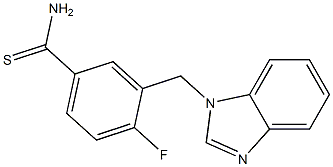3-(1H-benzimidazol-1-ylmethyl)-4-fluorobenzenecarbothioamide 结构式