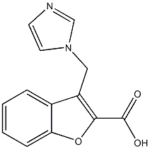 3-(1H-imidazol-1-ylmethyl)-1-benzofuran-2-carboxylic acid 结构式