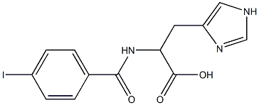 3-(1H-imidazol-4-yl)-2-[(4-iodophenyl)formamido]propanoic acid 结构式