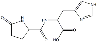 3-(1H-imidazol-4-yl)-2-{[(5-oxopyrrolidin-2-yl)carbonyl]amino}propanoic acid 结构式