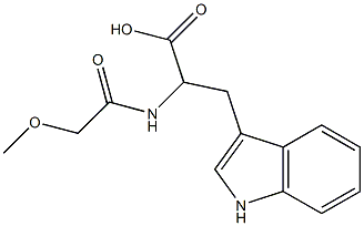 3-(1H-indol-3-yl)-2-[(methoxyacetyl)amino]propanoic acid 结构式