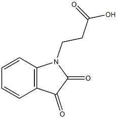 3-(2,3-dioxo-2,3-dihydro-1H-indol-1-yl)propanoic acid 结构式