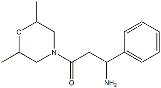 3-(2,6-dimethylmorpholin-4-yl)-3-oxo-1-phenylpropan-1-amine 结构式