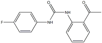 3-(2-acetylphenyl)-1-(4-fluorophenyl)urea 结构式