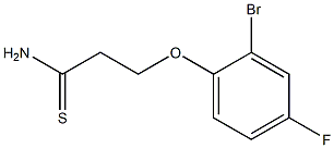 3-(2-bromo-4-fluorophenoxy)propanethioamide 结构式