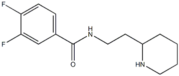 3,4-difluoro-N-(2-piperidin-2-ylethyl)benzamide 结构式