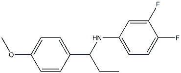 3,4-difluoro-N-[1-(4-methoxyphenyl)propyl]aniline 结构式