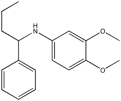 3,4-dimethoxy-N-(1-phenylbutyl)aniline 结构式