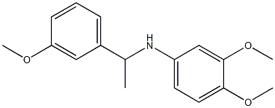 3,4-dimethoxy-N-[1-(3-methoxyphenyl)ethyl]aniline 结构式