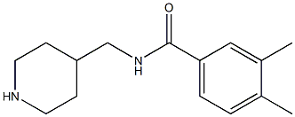 3,4-dimethyl-N-(piperidin-4-ylmethyl)benzamide 结构式