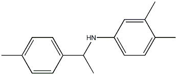 3,4-dimethyl-N-[1-(4-methylphenyl)ethyl]aniline 结构式