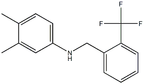 3,4-dimethyl-N-{[2-(trifluoromethyl)phenyl]methyl}aniline 结构式