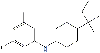 3,5-difluoro-N-[4-(2-methylbutan-2-yl)cyclohexyl]aniline 结构式