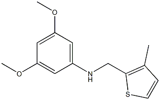 3,5-dimethoxy-N-[(3-methylthiophen-2-yl)methyl]aniline 结构式