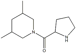 3,5-dimethyl-1-(pyrrolidin-2-ylcarbonyl)piperidine 结构式