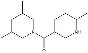 3,5-dimethyl-1-[(6-methylpiperidin-3-yl)carbonyl]piperidine 结构式