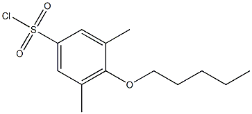 3,5-dimethyl-4-(pentyloxy)benzene-1-sulfonyl chloride 结构式