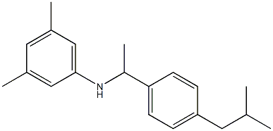 3,5-dimethyl-N-{1-[4-(2-methylpropyl)phenyl]ethyl}aniline 结构式