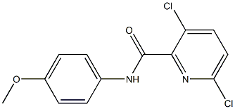 3,6-dichloro-N-(4-methoxyphenyl)pyridine-2-carboxamide 结构式