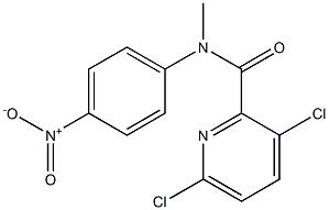 3,6-dichloro-N-methyl-N-(4-nitrophenyl)pyridine-2-carboxamide 结构式