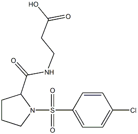 3-[({1-[(4-chlorophenyl)sulfonyl]pyrrolidin-2-yl}carbonyl)amino]propanoic acid 结构式