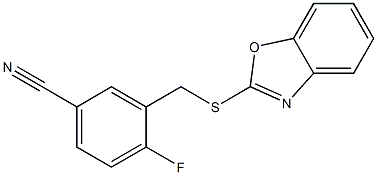 3-[(1,3-benzoxazol-2-ylsulfanyl)methyl]-4-fluorobenzonitrile 结构式