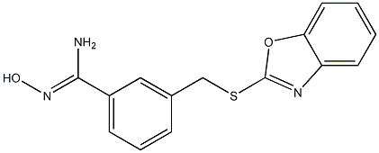 3-[(1,3-benzoxazol-2-ylsulfanyl)methyl]-N'-hydroxybenzene-1-carboximidamide 结构式