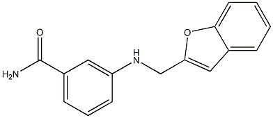 3-[(1-benzofuran-2-ylmethyl)amino]benzamide 结构式