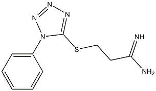 3-[(1-phenyl-1H-1,2,3,4-tetrazol-5-yl)sulfanyl]propanimidamide 结构式
