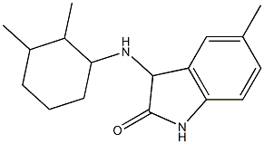 3-[(2,3-dimethylcyclohexyl)amino]-5-methyl-2,3-dihydro-1H-indol-2-one 结构式