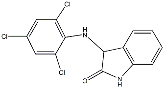 3-[(2,4,6-trichlorophenyl)amino]-2,3-dihydro-1H-indol-2-one 结构式