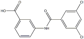 3-[(3,5-dichlorobenzene)amido]benzoic acid 结构式