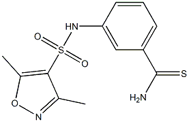 3-[(3,5-dimethyl-1,2-oxazole-4-)sulfonamido]benzene-1-carbothioamide 结构式
