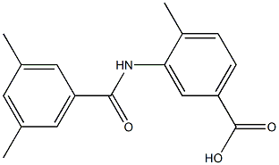 3-[(3,5-dimethylbenzoyl)amino]-4-methylbenzoic acid 结构式