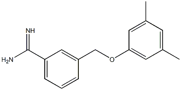 3-[(3,5-dimethylphenoxy)methyl]benzenecarboximidamide 结构式