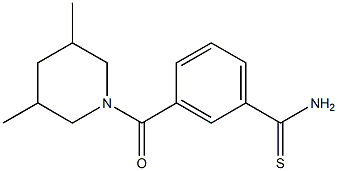 3-[(3,5-dimethylpiperidin-1-yl)carbonyl]benzenecarbothioamide 结构式