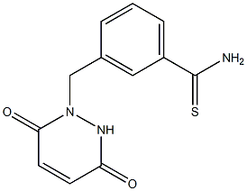 3-[(3,6-dioxo-3,6-dihydropyridazin-1(2H)-yl)methyl]benzenecarbothioamide 结构式